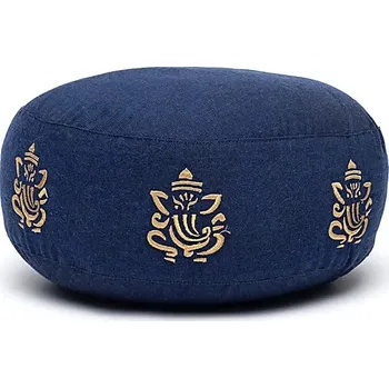 Dekorativní polštářek Meditační polštář - Ganéša z bavlny a pohankových slupek, rozměr 33*17 cm