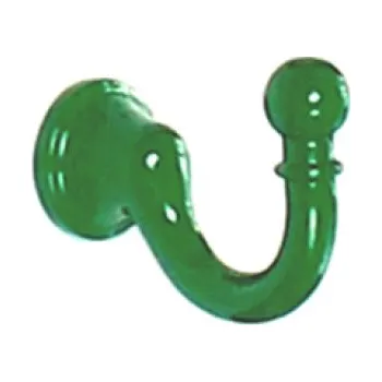 Věšák H1a Háček s vrutem zelená (Nástěnný háček. Jednoduchý a funkční doplněk do interiéru.)