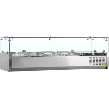 TEFCOLD Stolní Chladicí Nástavba GVC38-120 + AKCE | 120 cm, 28.4 L, Kapacita 4x GN1/3, Servis ČR