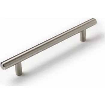 Nábytkové kování 63827 úchytka HRAZDA rozteč 128mm broušený nikl (Nábytková úchytka HRAZDA s roztečí 128 mm v povrchu broušený nikl. Jednoduchý a funkční doplněk do interiéru.)
