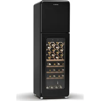 Chlazení Klarstein Shirley 50cm 60 Lahví Dvouzónová Vinotéka Černá (10046355)