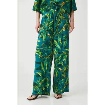 Kalhoty Medicine dámské, zelená barva, široké, medium waist RS25.SPD0B1 67A, vel. XS