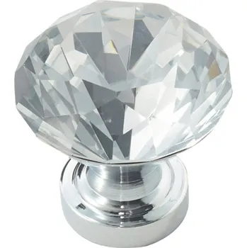 Nábytkové kování 91011 knopka 30mm, křišťál lesklý chrom (Nábytková knopka 30 o průměru 30 mm v povrchu chrom. Vhodné řešení pro nábytek v interiéru.)