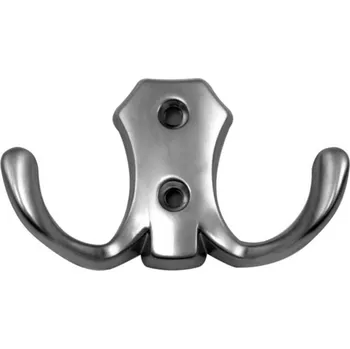 Věšák 81040 dvojháček Nikl broušený (Nástěnný dvojháček v povrchu nikl. Vhodné řešení pro nábytek v interiéru.)