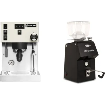 Kávovar Rancilio Silvia PRO X, white + Ascaso H64, black
