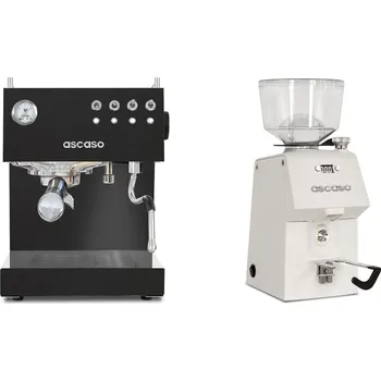 Kávovar Ascaso Steel DUO, Black + Ascaso H64, white