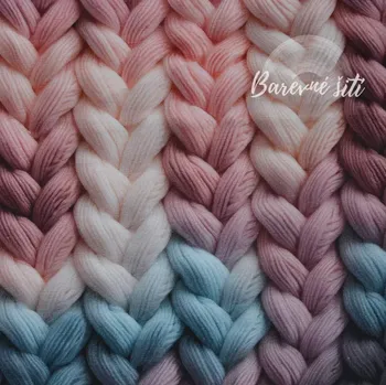 Teplákovina, Růžovomodrý pletený vzor (E) (Luxusní vzory z Turecka)