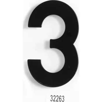 Domovní číslo C152 Číslice 152mm - černá mat "3" (C152 Číslice 152mm - černá mat "3")