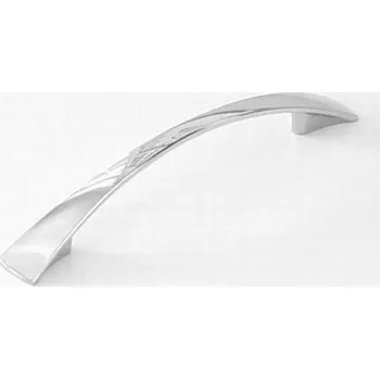 Nábytkové kování 91419 úchytka U025 rozteč 128mm chrom lesk (Nábytková úchytka U025 s roztečí 128 mm v povrchu chrom. Vhodné řešení pro nábytek v interiéru.)