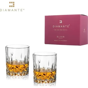 Sklenice Diamante, Slovensko Odlivky na whisky Dorchester 340 ml - sada 2 ks