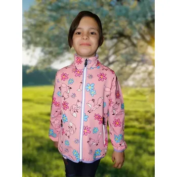 Dívčí mikina Dívčí mikina Kugo DM9375 meruňková (Bavlněná mikina pro dívky s liškami)