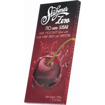 Čokoláda Stühmer Horká čokoláda s višňovým krémom (35%), bez cukru, so sladidlom 100g