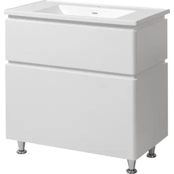 Koupelnový nábytek Lavedo Lion I 60 White koupelnová skříňka s umyvadlem z litého mramoru