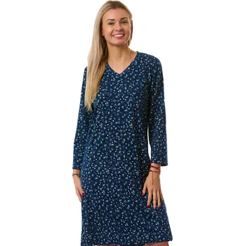 Dámská noční košile Dámská košilka termo hřejivá - druhá kůže 1C4128 modrá xxxl