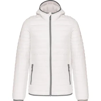 Pánská vesta KARIBAN Pánská lehká zateplená bunda Down Jacket K6110 Velikost: 4XL, Barva: bílá