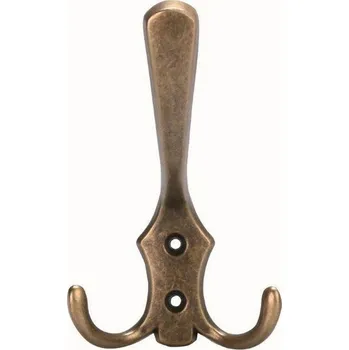 Věšák 44068 věšák stará mosaz (Nástěnný věšák v povrchu mosaz. Jednoduchý a funkční doplněk do interiéru.)