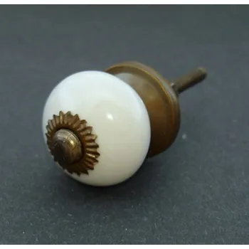 Nábytkové kování 31013 knopka bílá patina 30mm porcelán (Nábytková knopka o průměru 30 mm. Praktický doplněk do interiéru.)