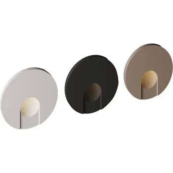 Nástěnné svítidlo Schodišťové svítidlo Kulaté rámeček AGILE R Černé