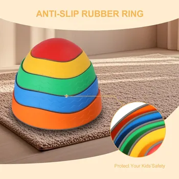 Balanční deska Merc sport Balanční kameny VLNKY se vzory 5ks v sadě pro rozvoj motoriky