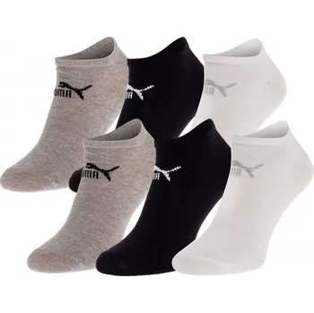 Pánské ponožky PUMA PONOŽKY ŤAPKY 6 PARŮ BLACK/GREY/WHITE 887497 04 Velikost: 43-46