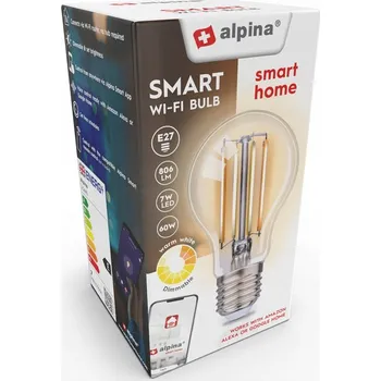 Žárovka Alpina Chytrá LED žárovka WW E27 7W