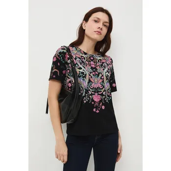 Dámské tričko Bavlněné tričko Medicine dámské, černá barva RW25-TSDC05 99X, vel. L