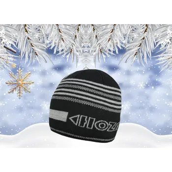 Čepice Hoza Pánská zimní čepice-HOZA - PC001 Barva: černá bílá, Velikost: UNI