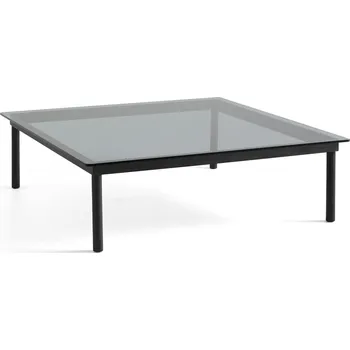 Konferenční stolek Hay, Konferenční stolek Kofi, 120 x 120 cm, s deskou z hladkého tónovaného skla, nohy z černého dubu - Formadore