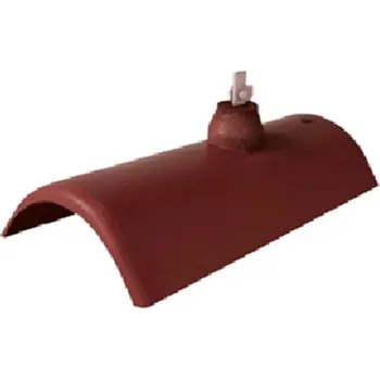 Střešní krytina Hřebenáč hromosvodový Bramac Protector s příchytkou -červenohnědá