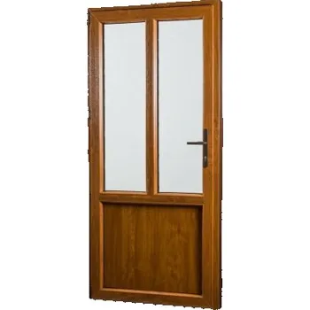 Vchodové dveře SKLADOVÁ-OKNA.cz POŠKOZENÉ!!! Vedlejší vchodové dveře REHAU Smartline+, levé 980 x 2080 mm Bílá dovnitř / Zlatý dub ven