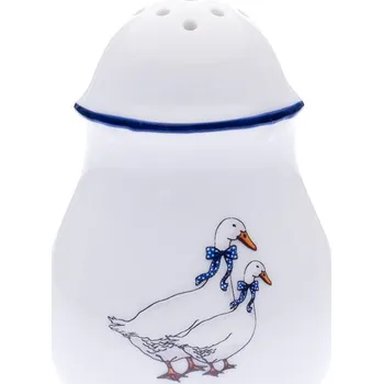 Kořenka Thun 1794 Porcelánová slánka, Constance, husy, český porcelán Thun