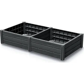 Vyvýšený záhon Vyvýšený záhon 2 ks BASE PLANT 61,8 cm - antracit