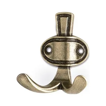 Věšák 12206 věšák ALEXEJ staromosaz (Nástěnný věšák v povrchu mosaz. Vhodné řešení pro nábytek v interiéru.)