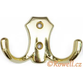Věšák H2B. dvojháček zlatý (Nástěnný dvojháček. Praktický doplněk do interiéru.)