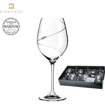 Sklenice Diamante, Slovensko Sklenice Silhouette 470 ml červené víno Diamante® sada 6 ks