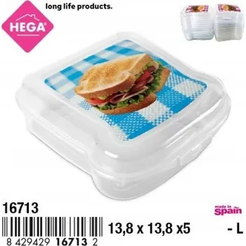 Svačinový box Svačinový box 13,8*13,8*5 cm 1 Ks