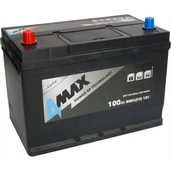 Autobaterie Akumulátor 4MAX ECOLINE 100Ah 800A L+ BAT100/800L/JAP/4MAX