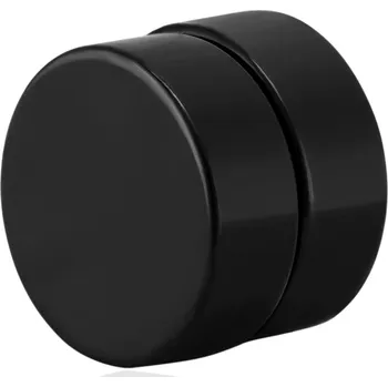 Módní doplněk Troli Černá magnetická single náušnice 2v1 (pecka, mini brož) VSE6018B-PET + 2 měsíce na vrácení zboží