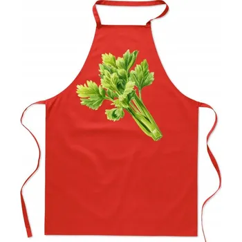 Kuchyňská zástěra Kuchyňská Zástěra Celer Módní Potisk Celerová Nať Zelenina Dárek