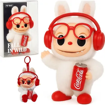 plyšák LABUBU plyšová hračka Figurka Coca-Cola Fall in Wild LABU-BU přívěsek na klíče + Krabička