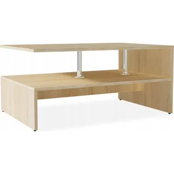 Konferenční stolek Konferenční stolek dubový 90 x 59 x 42 cm, dřevotříska, ocel