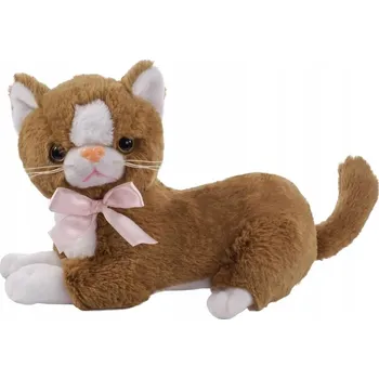 plyšák HNĚDÁ Kočka Plyšák Pro Snadné Usínání Měkký PLYŠÁK pro Děti