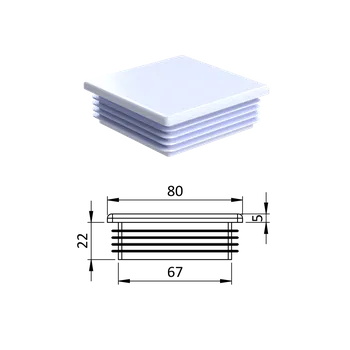 Příslušenství pro plot Krytka plastová 80 x 80 mm, bílá