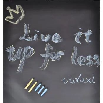 Kancelářský nábytek Samolepící Křídová Tabule PVC Černá 60 x 300 cm + Křídy