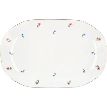 Talíř Oválný servírovací talíř 28 cm Lubiana JASTRA 0112 KVĚTINKY porcelán