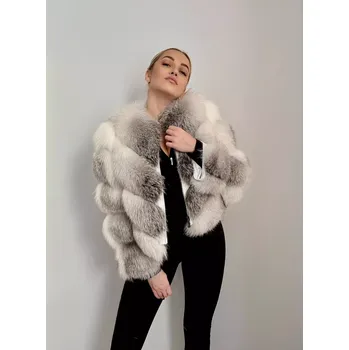 Dámská vesta Premium dámsky pravý kožuch/vesta z líšky " SILVERGLORIS"