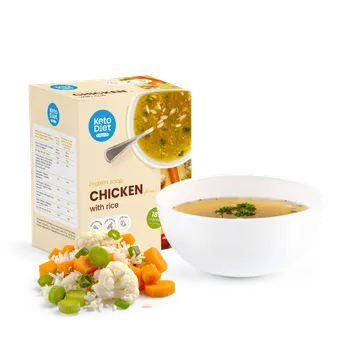 KetoDiet Proteinová polévka – kuřecí s rýží (7 porcí)