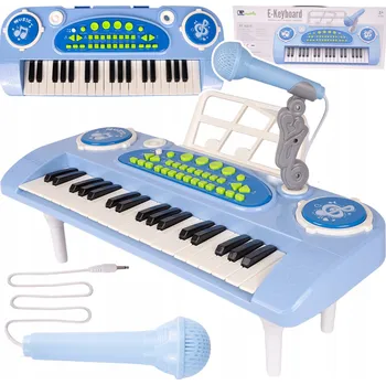 Hudební nástroj pro děti ELEKTRONICKÉ KLÁVESY KEYBOARD 37 KLÁVES PIANO MIKROFON PRO DĚTI USB MP3
