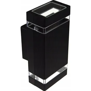 Venkovní osvětlení Venkovní nástěnné svítidlo LITEK 2xGU10/30W/230V IP44 černá