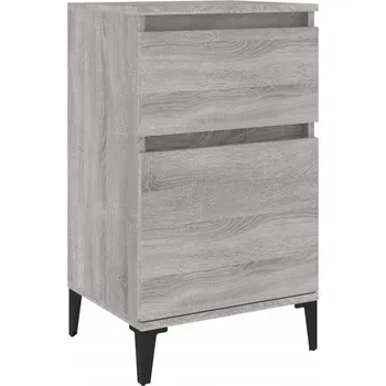 Noční stolek Elegantní Noční Stolek z Materiálu na bázi Dřeva, Šedý Dub Sonoma, 40x3